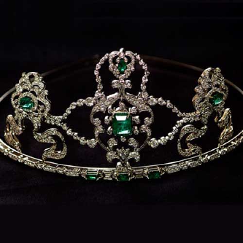 Emerald and Diamond Tiara – Adorian Jewelry