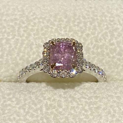 Intense Purplish Pink Cut Cornered Ring – Adorian Jewelry