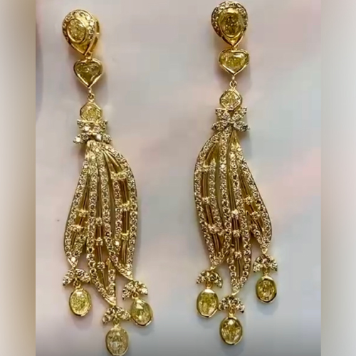 Yellow Gold & Yellow Diamond Earrings – Adorian Jewelry